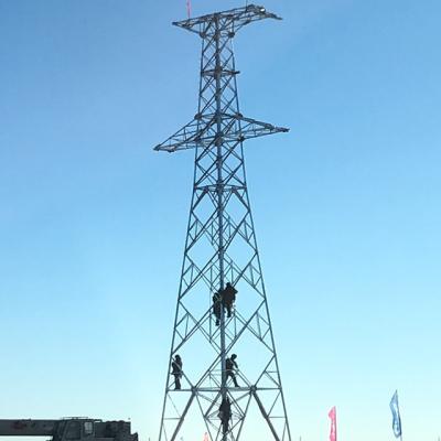 China Galvanized Angel Steel Pole Power Transmission Tower for sale