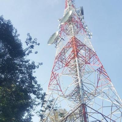 Κίνα πύργος δικτυωτού πλέγματος χάλυβα τηλεπικοινωνιών GSM 76m αυτοφερόμενος προς πώληση