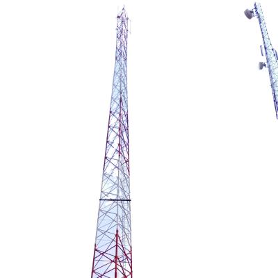 China 3 Legs Angular 330KV Telecommunication Steel Tower With Hot Dip Galvanized Brackets for sale