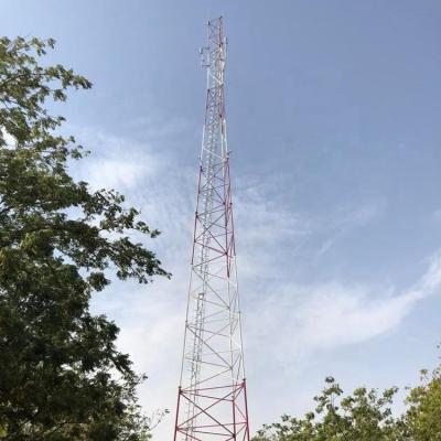 China Galvanized Steel Angle Tubular Telecom Antenna Tower With Brackets for sale