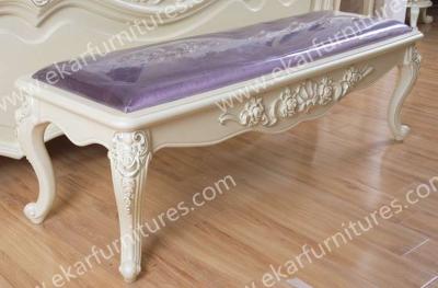 China Palace Style Vintage Classic Upholsted Bench Bedroom for sale