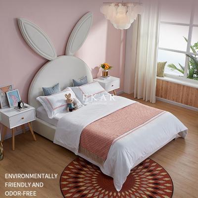 China Modern Design Affordable Children Bedroom Furniture Girl Kid Bed Rabbit Headboard Cute Bed for sale