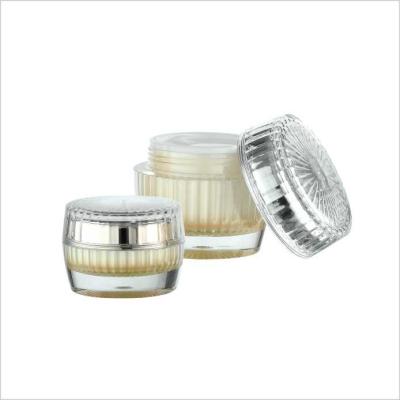 China Double Wall Cosmetic Jar Drum Shape Cream Jar 15g 30g 50g Plastic Jar Empty Acrylic Cream Jar for sale
