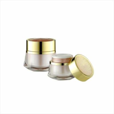 China 30g 50gLuxury Acrylic Brand Packaging Plastic Empty Face Body Cream Jar With Lid for sale