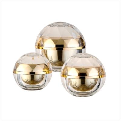 China Diamond Shaped Empty Luxury Cosmetic Jars Plastic Cream Container for sale