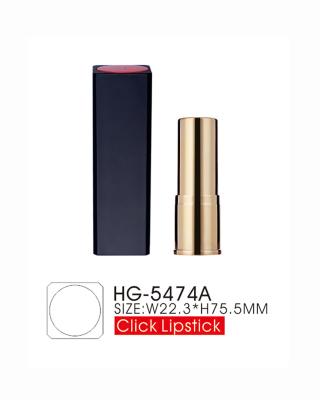 China Luxury Sqaure Lipstick Tube Case 12.1mm 12.7mm Inner Cup ABS Base for sale