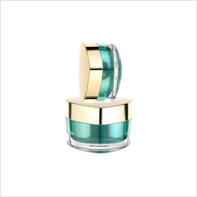 China Triangle Empty Plastic Cosmetic Jars Screw Acrylic Cosmetic Cream Packaging for sale