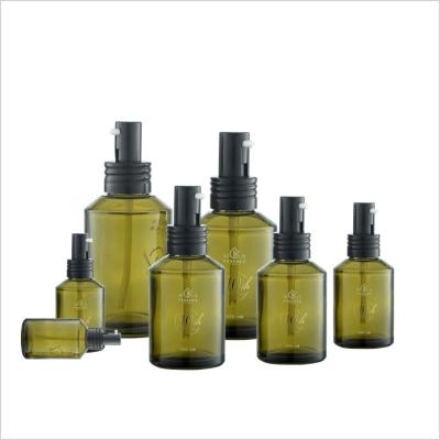 China 15-200ml Toner Cosmetic Lotion Pump Bottle Round Sidelind Shoulder for sale