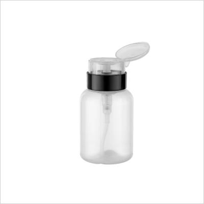 China 210ml Makeup Remover Pump Bottle Cylinder Round Cleansing Water Bottle for sale