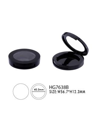 China Black Refillable Pressed Empty Face Powder Container 40mm Inner Pan for sale