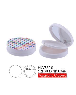 China Two Layers Pressed Powder Compact Case Loose Powder Sifter Magnetic Cosmetic for sale