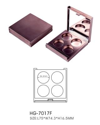 China 4 Colors Square Empty Eyeshadow Cases Recyclable Makeup Eyeshadow Compact Case for sale