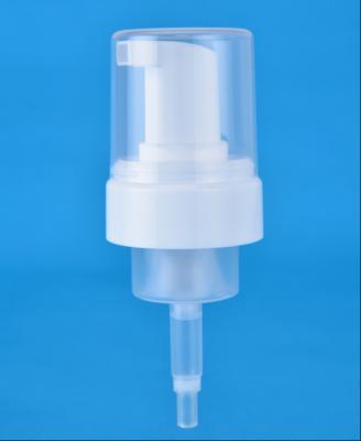 China 43mm Neck 43-410 Foam Pump With Clear Cap 0.8CC Output for sale