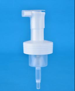 China Plastic 43-400 Foaming Dispenser Pump With Clear Over Cap 0.8CC Output for sale