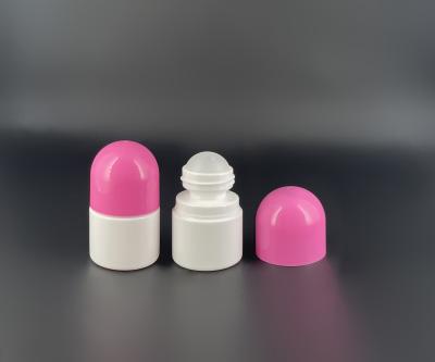 中国 円形の小型小さい容量の容積の防臭剤の容器PPのプラスチック球20mlの空のPlasitcロールは色をカスタマイズした 販売のため