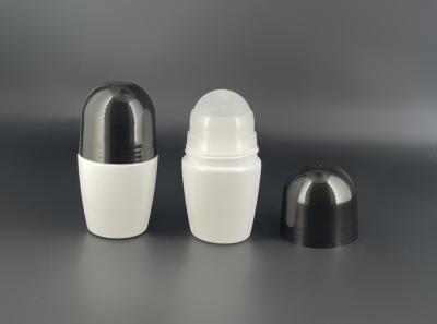 China Black Cap Round Empty PP Plastic Roller Ball Bottles 50ml en venta