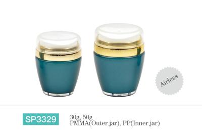 China PP Inner Bottle Custom Cosmetic Skin Cream Jar Containers Colorful Round Shape Te koop