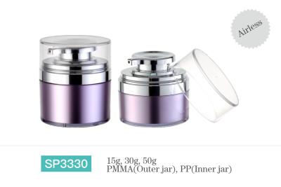 China Customized Cosmetic Cream Jar Containers PP Inner Bottle Custom Made Colour Round Design en venta