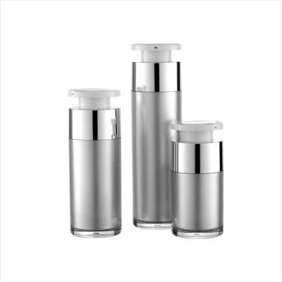 China 15ml 30ml 50ml SAN Airless Bottle Cosmetic Airless Pump Bottle Double Wall  Airless Lotion bottle for sale