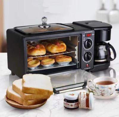 China Multi - Color 3 - In - 1 Breakfast Appliance Oven Capacity 9L And Coffee Espresso Maker for sale