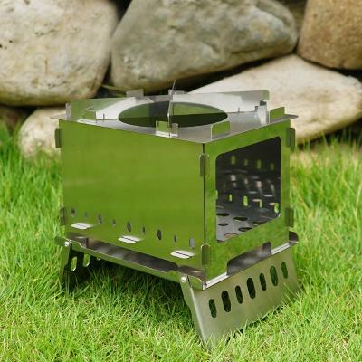 China Portable BBQ Foldable Camping Backpacking Stove Barbecue Folding Card Grill for sale