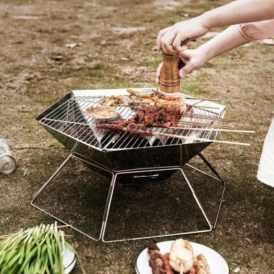 China Flame Safety Device Wood Stove for Outdoor Hiking Picnic BBQ Camping Foldable Portable for sale