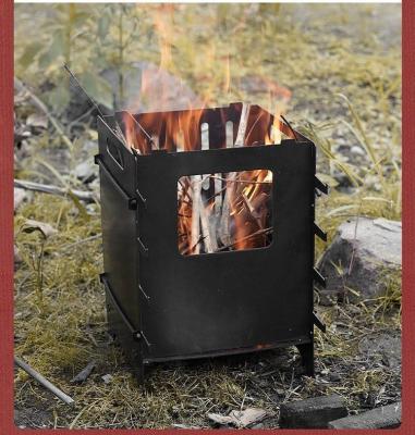 China Flame Safety Device Stainless Steel Campfire BBQ Stove Oven Grill For Family Camping for sale