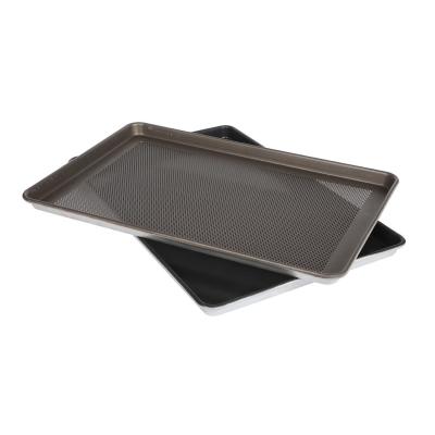 China Non Stick Carbon Steel Punched Baking Pan Set For Customized Multifunctional Tray Mold Dishes for sale