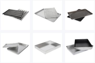 China Multi - Type Aluminum Alloy Baking Sheet Set Ordinary Surface Or Non - Stick Surface for sale