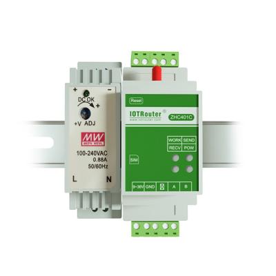 China Industrial Modbus DIN Rail Modem Rs485 To 4g Gateway For Remote Monitoring for sale