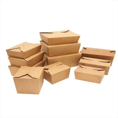 China OEM Greaseproof Kraft Paper Boxes For Food , Microwavable Kraft Paper Food Containers for sale