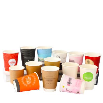 China Insulated Double Wall Kraft Paper Packaging Cups 8oz 12oz 16oz for sale