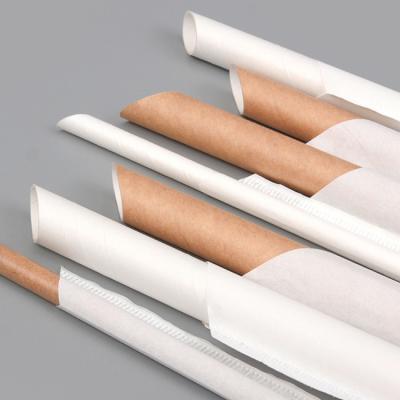 China Biodegradable Brown Kraft Paper Straws Nontoxic Dye Free Odorless for sale