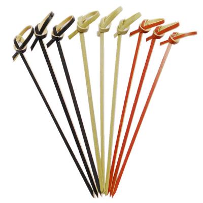 China Multicolor Party Bamboo Knot Picks , Nontoxic Bamboo Toothpicks With Knot for sale