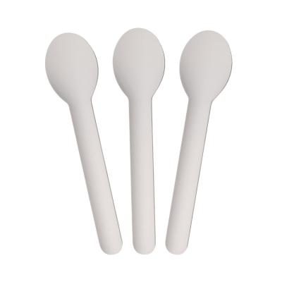 China Disposable Paper Biodegradable Cutlery Spoon Durable 160mm For Catering for sale
