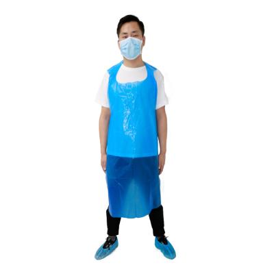 China Customized Disposable Plastic Aprons Waterproof Kitchen Apron PE Apron for sale