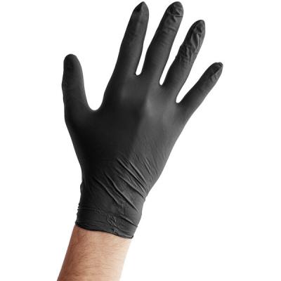China Powder Free Disposable 100pcs Vinyl Gloves Black Pvc Glovees Protective For Examination Food for sale