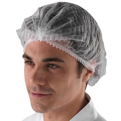 China Disposable Non Woven Double Elastic Surgical Mob Cap / Medical Clip Cap / Non-Woven Head Bouffant Cap Hairnets for sale
