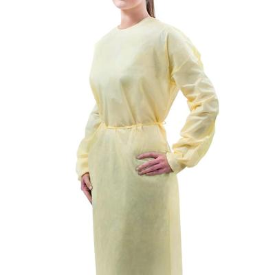 China Customized High Quality Disposable Surgical Gowns Breathable Isolation Gown PP PE Gown Beautiful Price Export Factory for sale