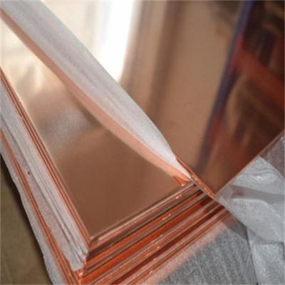 China ASME Mirror Polished Copper Sheet Plate 0.4mm Golden Bright Surface for sale