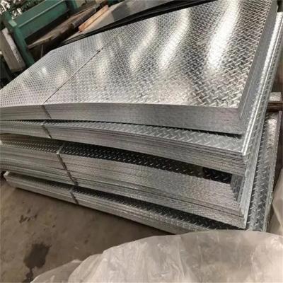 China Embossed Galvanized Steel Sheets GI Plates Antiskid Patterns ASTM 1250*6000mm 1.8mm for sale