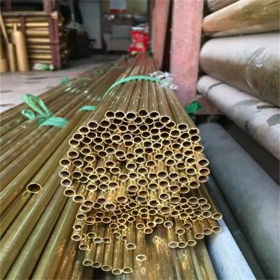 China El grado aflautado de cobre amarillo del tubo H59 modificó transferencia líquida del diámetro para requisitos particulares externo del grueso 8m m de la longitud 1m m en venta