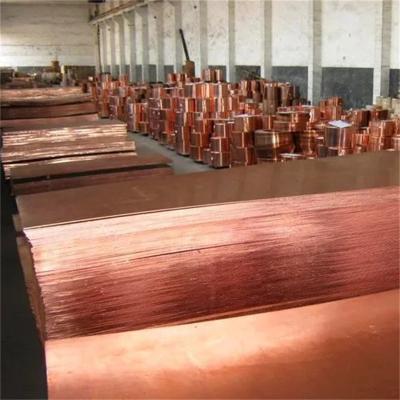 China Red 4mm Thickness Copper Sheet Plate TP2 C12000 Grade ASTM Standard Customized Size for sale