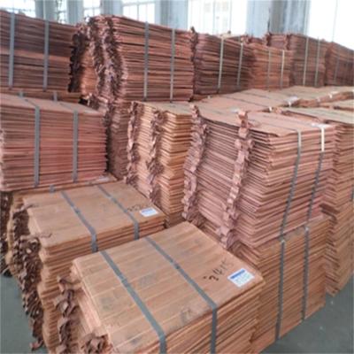 China Cátodo de cobre 99,99% Pureza Fábrica chinesa Folhas de cobre de 3 mm Dimensões personalizadas Padrão GB à venda