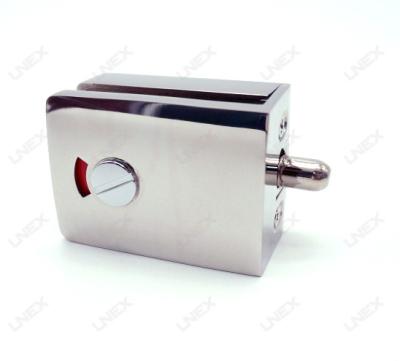 China Stainless Steel Plate Frameless Glass Door Fitting Lock Patch For Bathroom for sale