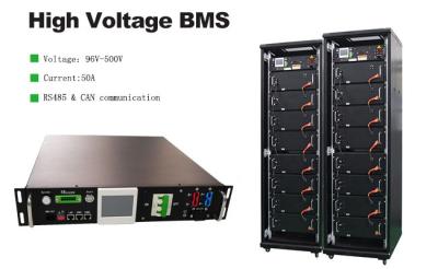 China 96S BMS Battery Management System Lifepo4 BMS 120V 144V 192V 240V 384V 480V 50A Relay BMS With RS485 CAN Communication for sale