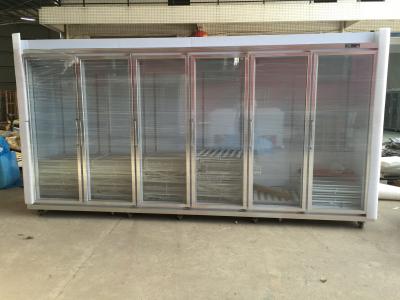 China 6 Glass Door Commercial Display Refrigerator 380V 3200L Durable for sale