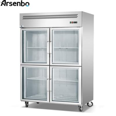 China Congelador de refrigerador inodoro da cozinha SUS304 antiusura com porta de vidro à venda