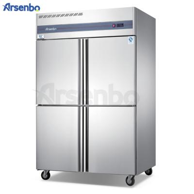 Chine congélateur 500-1600L inoxydable commercial, réfrigérateur jumeau silencieux et congélateur à vendre
