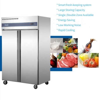 China Antiwear Cold Showcase Refrigerator 1000L Upright Stainless Steel Multiscene for sale